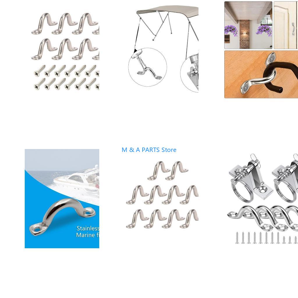 Deck Screw Stainless - U1JF Deckschlaufe mit Schrauben, Ösenriemen aus