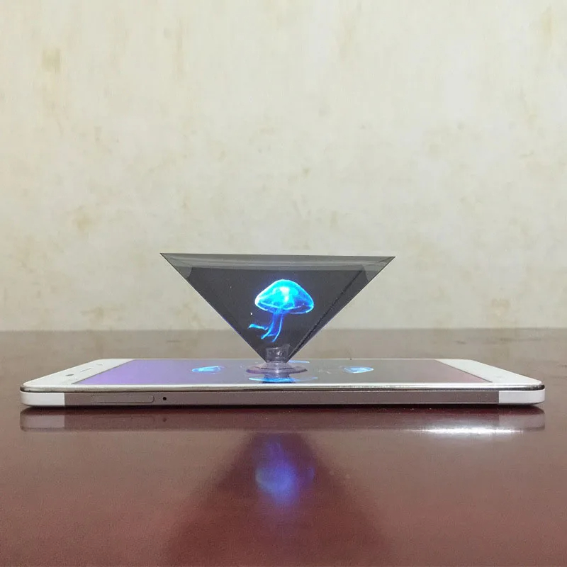 Home Improvement Videos - 3D-Hologrammpyramide-Displayprojektor Video-Stand verstärker Mobiler Bildschirm Universal-Bildschirm
