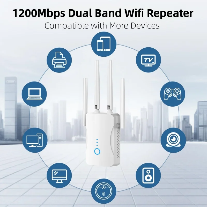 Home Improvement Hardware - 1200Mbps Dual-Band WLAN-Repeater Drahtloser 2,4G 5GHz