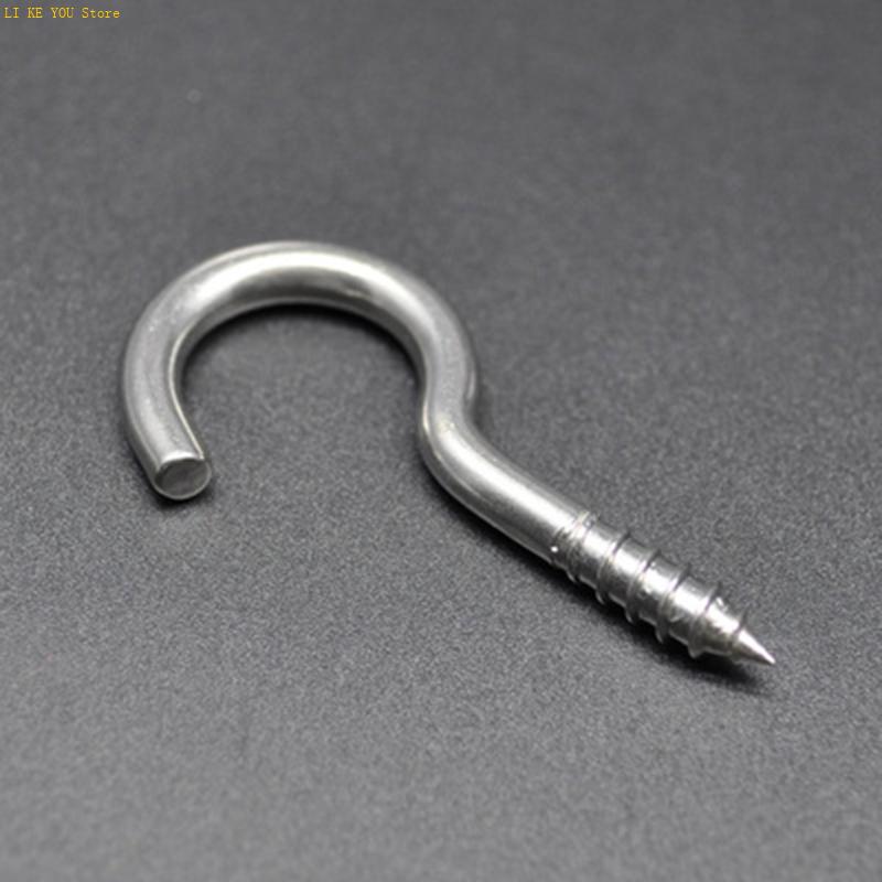 Deck Screw Stainless - J1HA 20 Stück Deckenhaken Edelstahl-Schraubösenhaken für