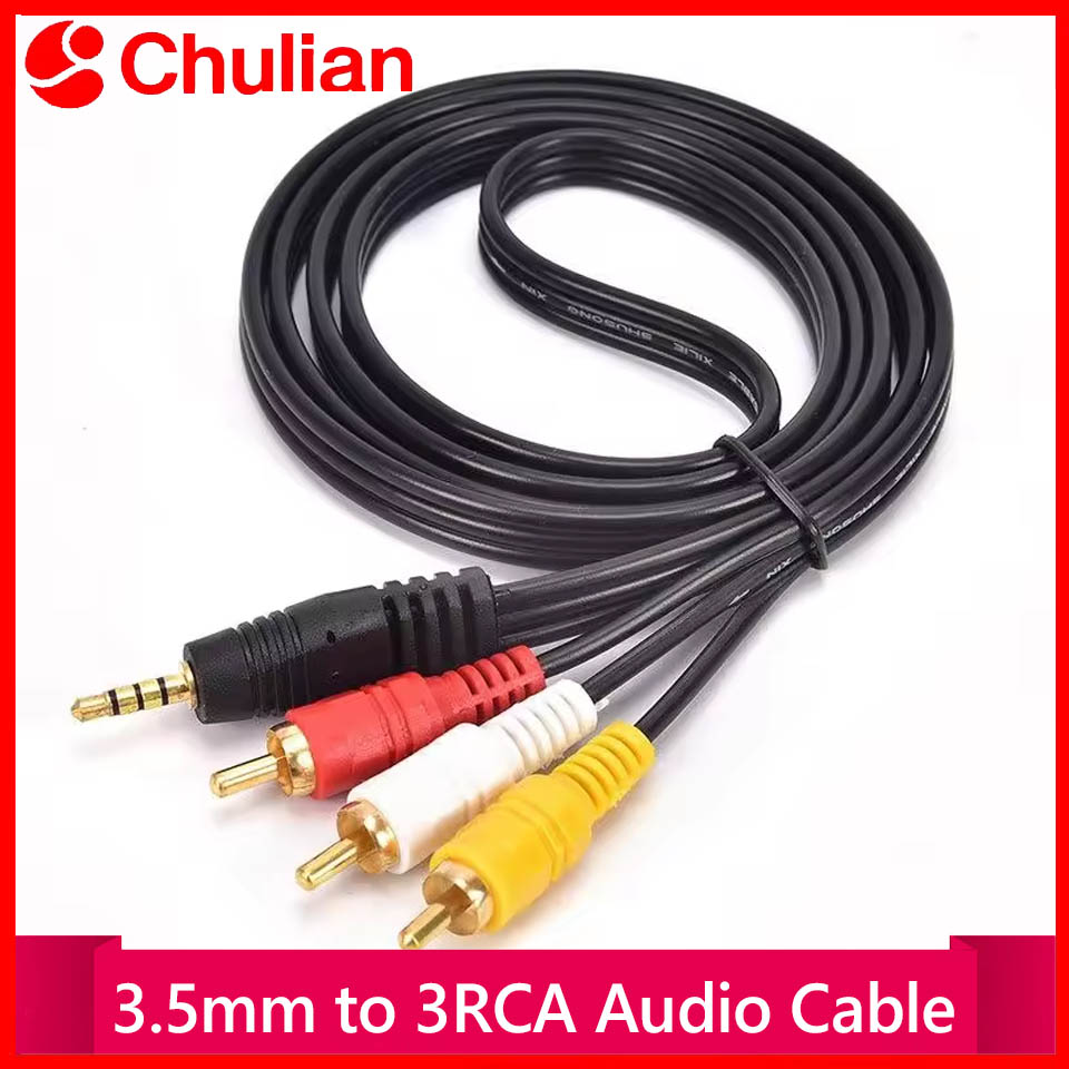 Home Improvement Videos - 3,5mm auf 3 RCA Vergoldetes Audio-Video-Kabel