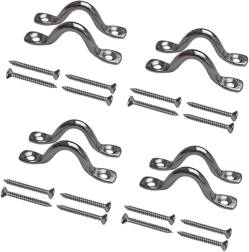 Deck Screw Stainless - 8 Stück Edelstahl 3/8-Zoll-Ösen für Bimini-Bootsverdeck