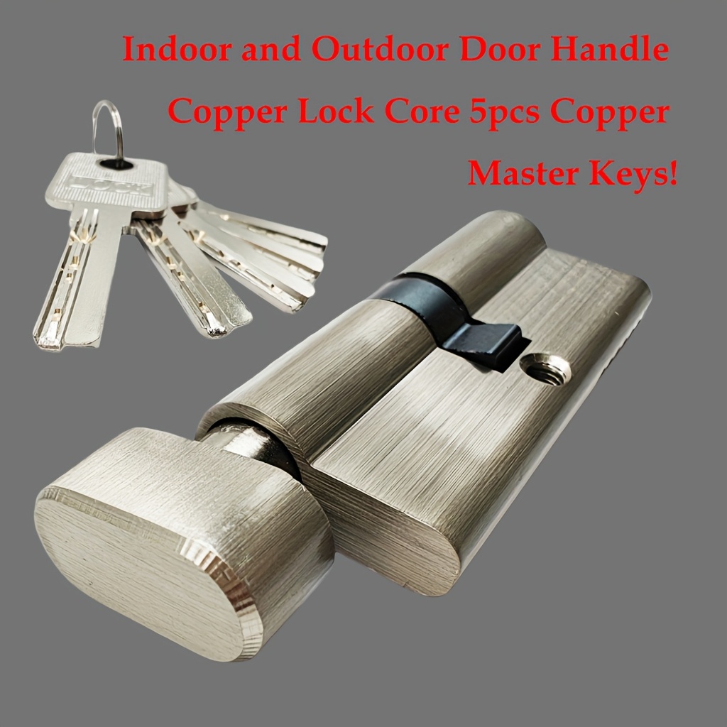 Home Improvement Hardware - 1 Stück europäischer Standard-Diebstahlschutz-Schließzylinder aus Vollkupfer,